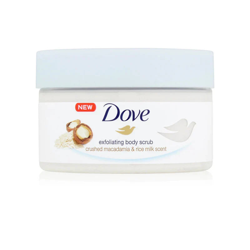 Dove Crushed Macadamia & Rice Milk Body Scrub - 225ml