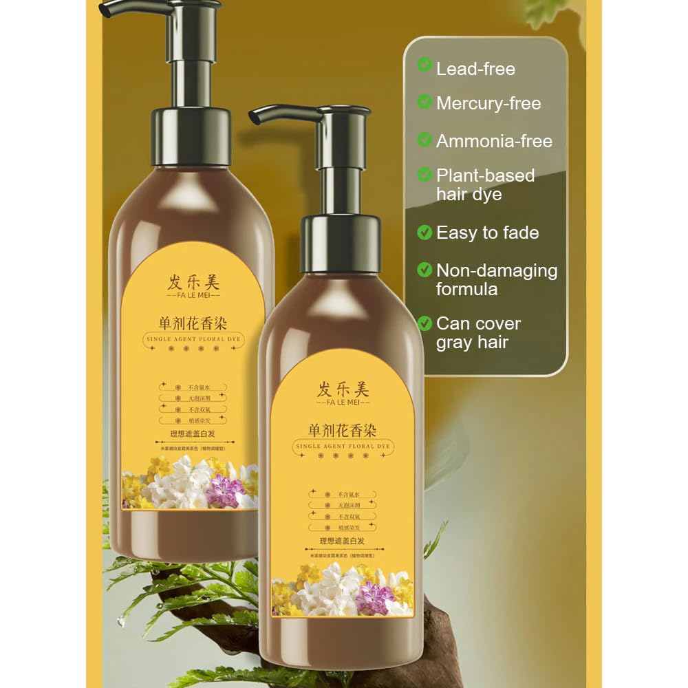 Authentic Japanese Hair Dye Colour Shampoo — Botanical Formula, Easy & Long-Lasting Colour