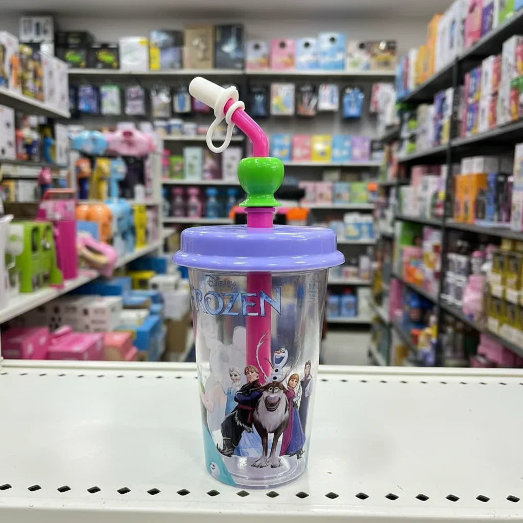 Disney Cartoon themed tumbler with a straw