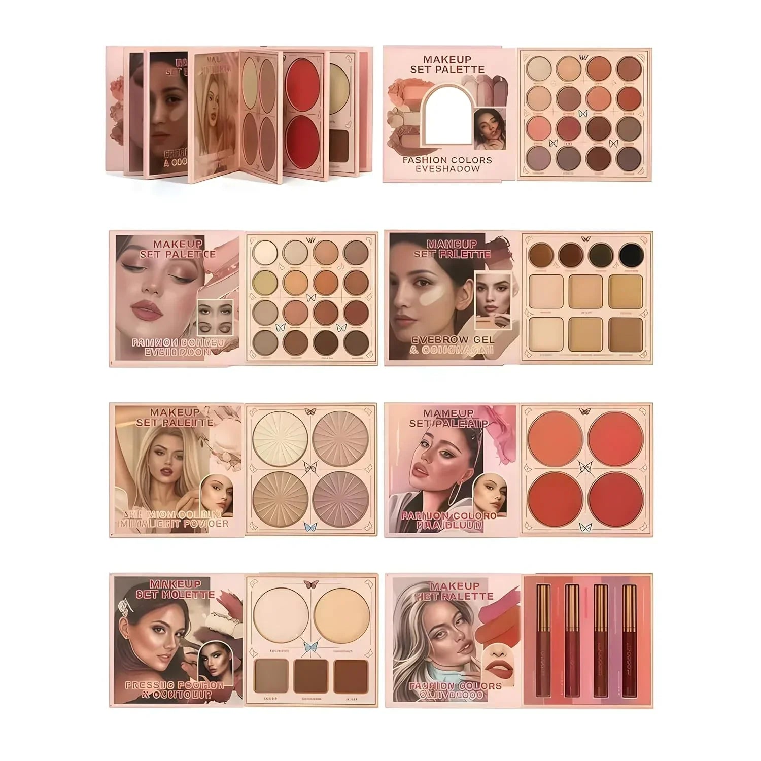 All in One 7 Pages Makeup Book
