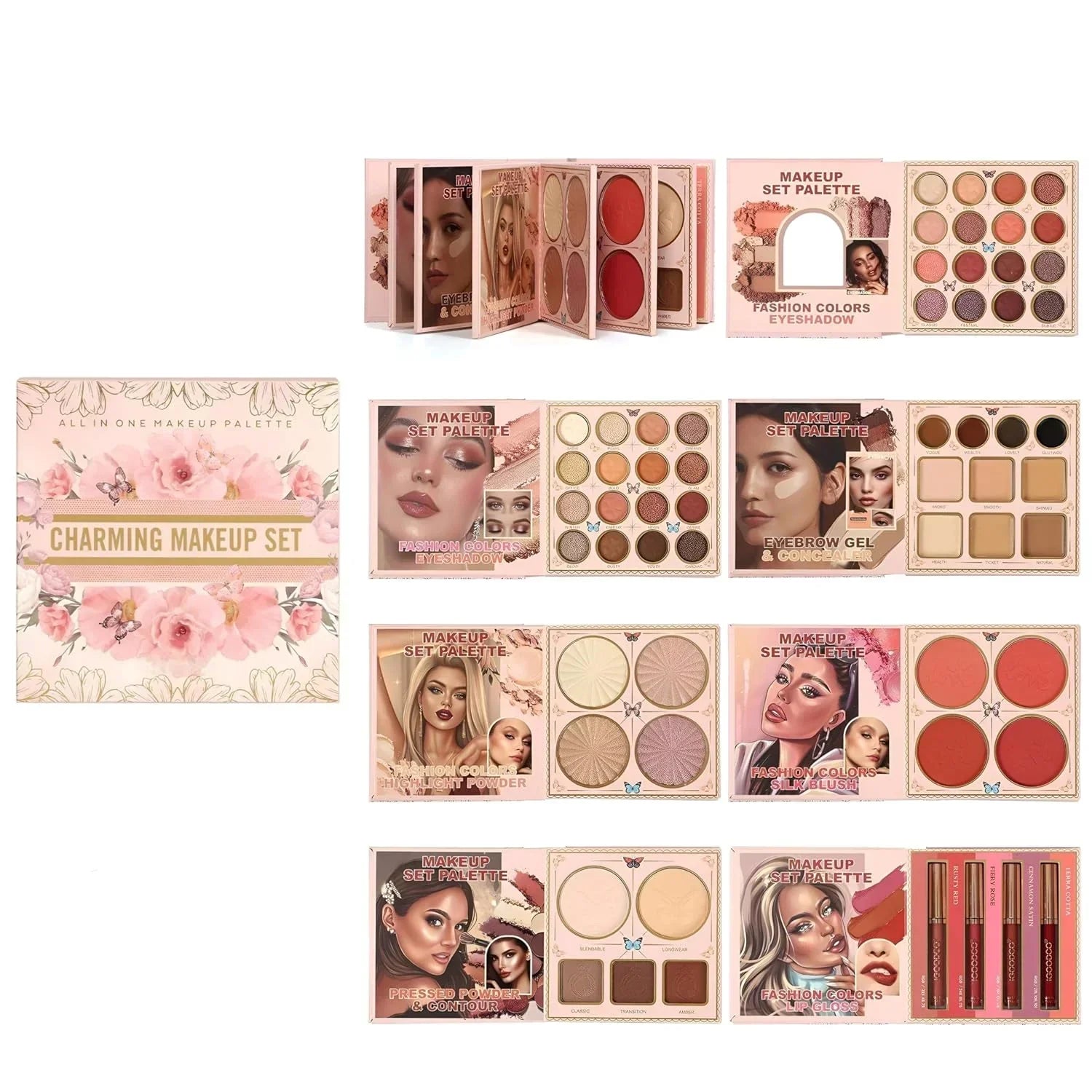 All in One 7 Pages Makeup Book
