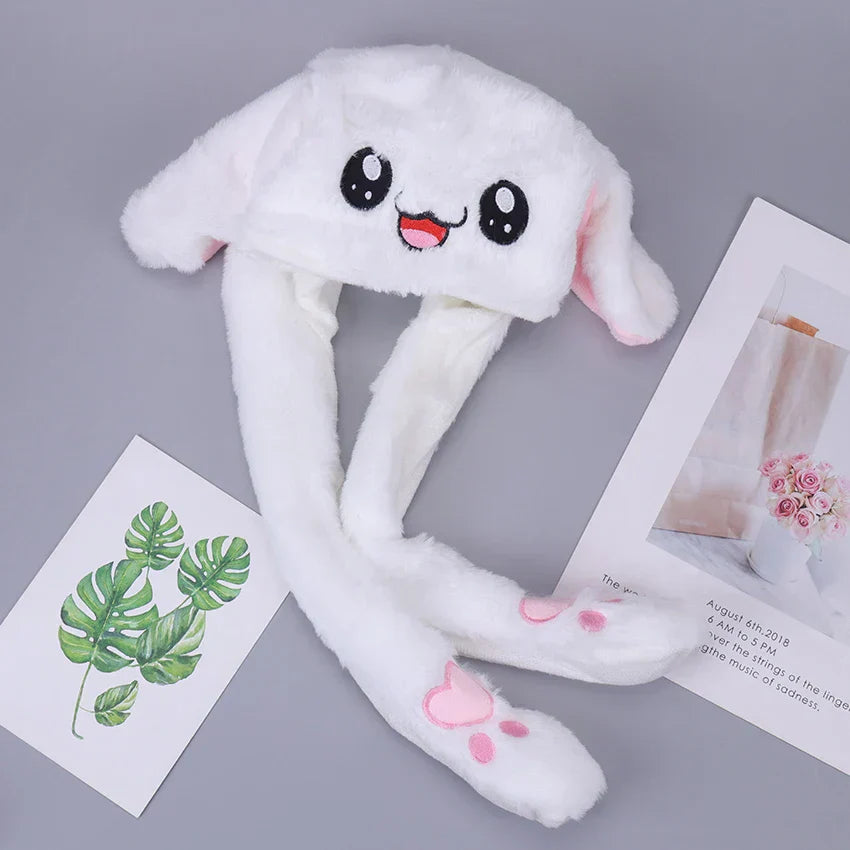 Rabbit Hat Plush Can Moving Bunny Ears Hat - 1PC