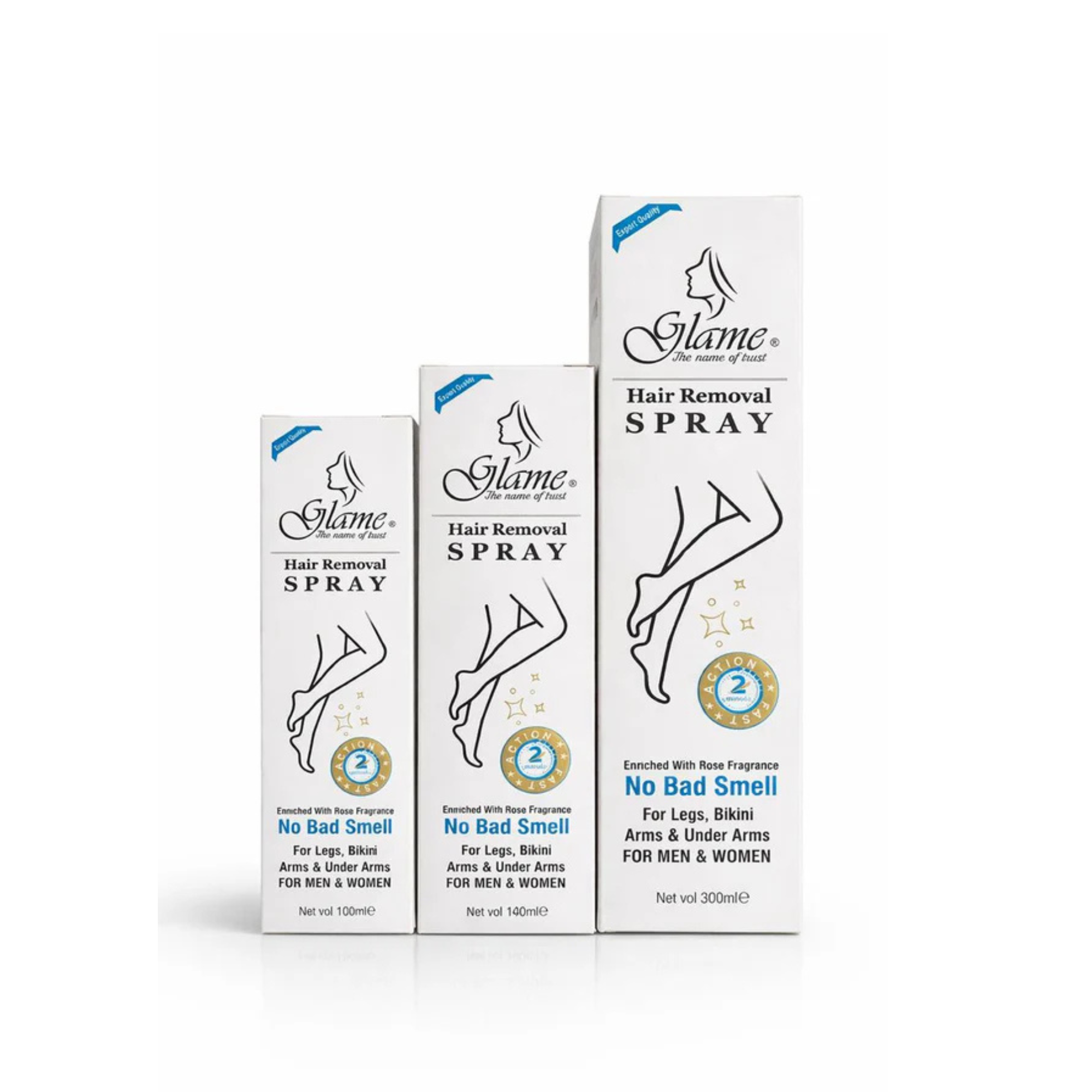 Glame Hair Removal Spray for Men and Women