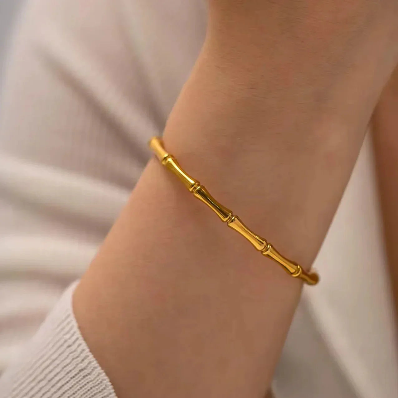 Stainless Steel 316L Bamboo Bangle