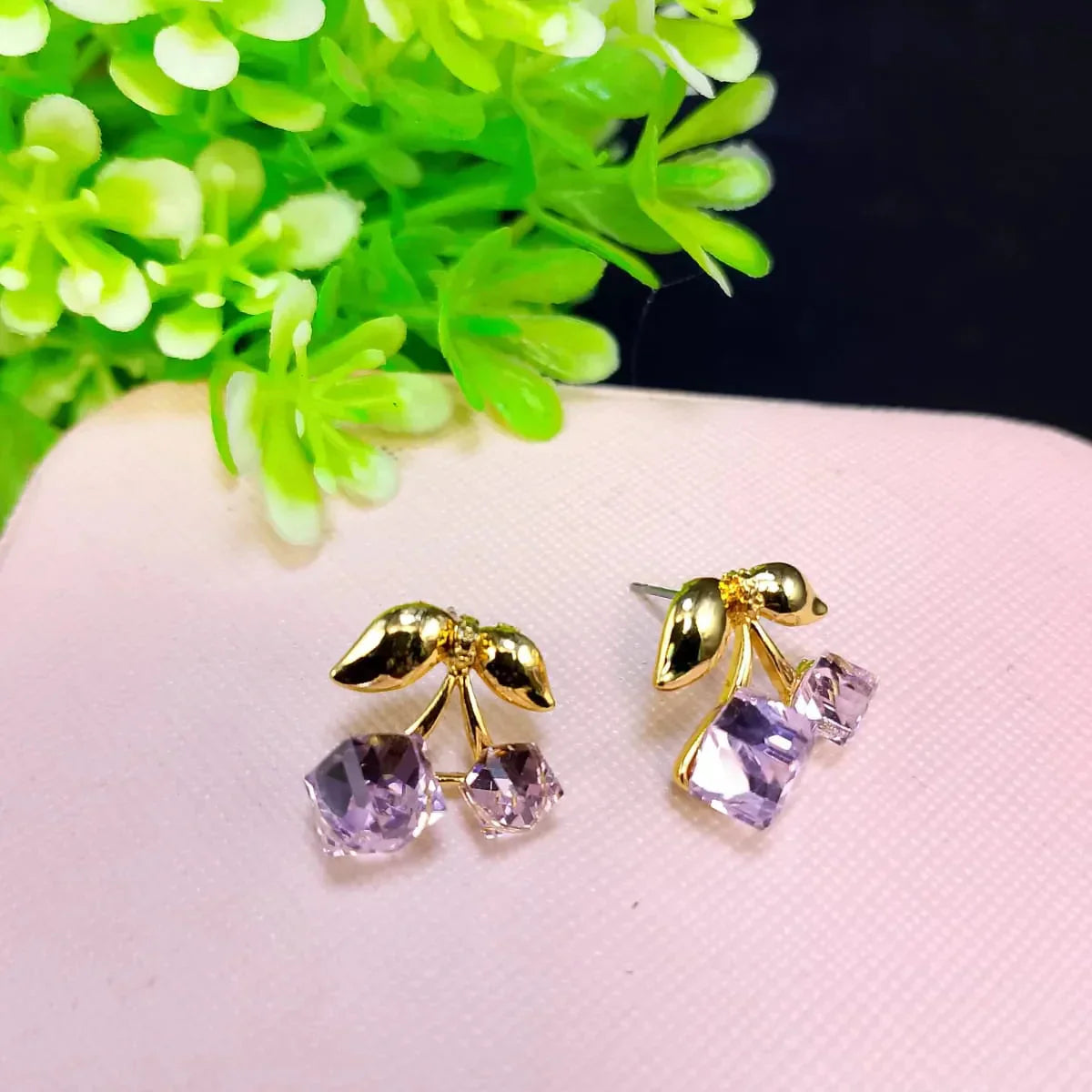 Crystal Stone Design Earrings