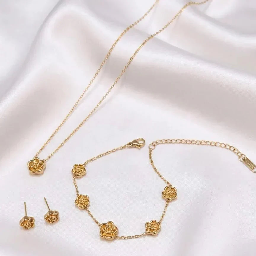 Stainless Steel New Arrival Rose Combo Set