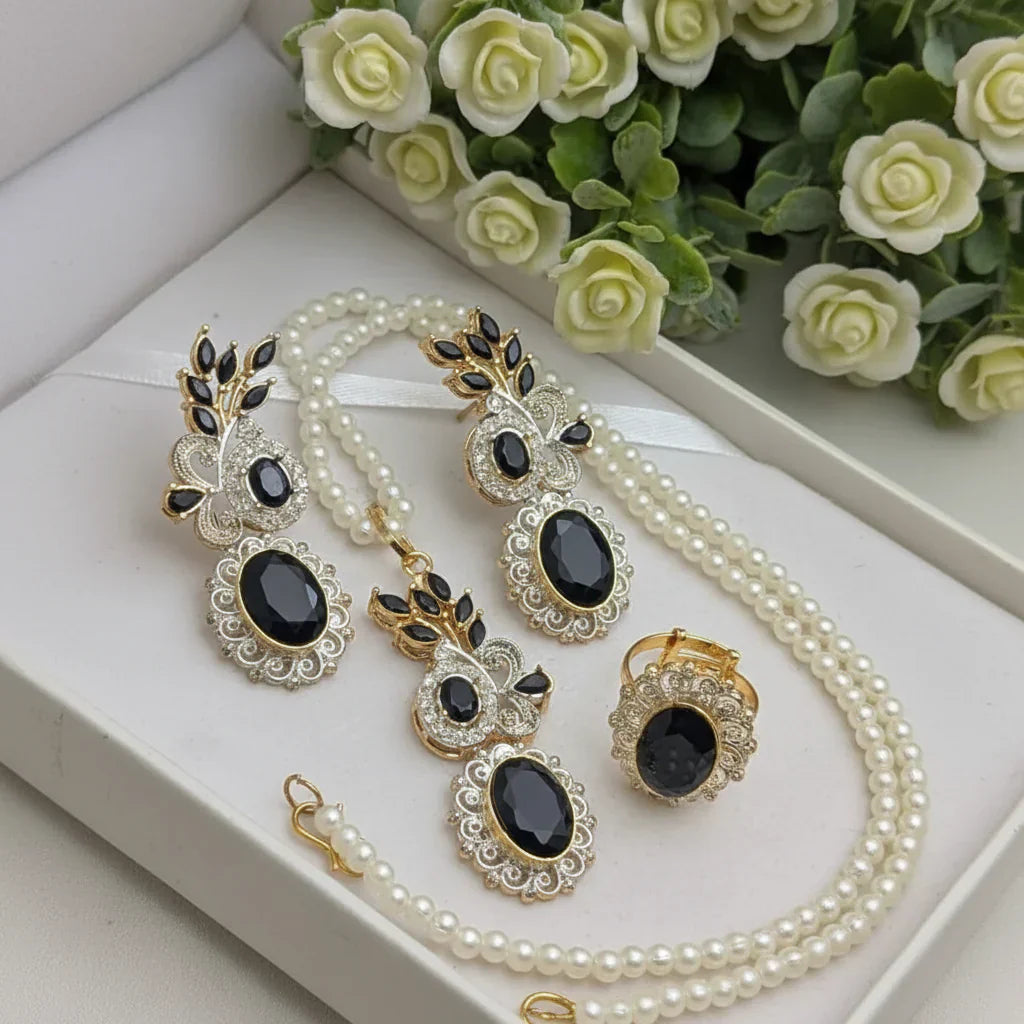 Zircon Combo Party Set – High Quality Oval Shape Jewelry