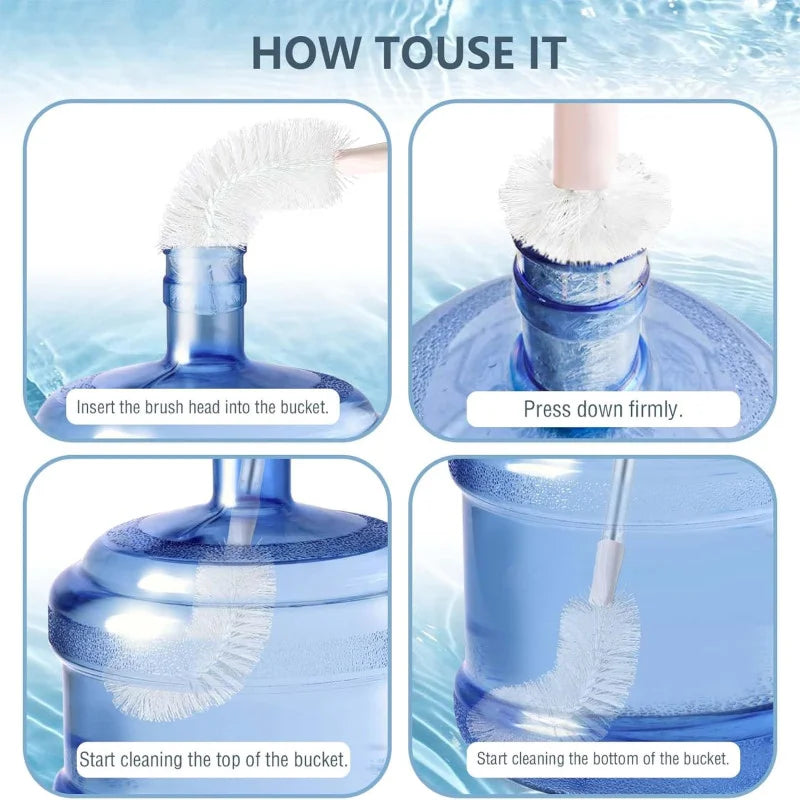 Long Bottle Cleaning Brush, 20 Inches Bottle Cleaner Brush, Nylon Bristles and Stainless Steel Handle