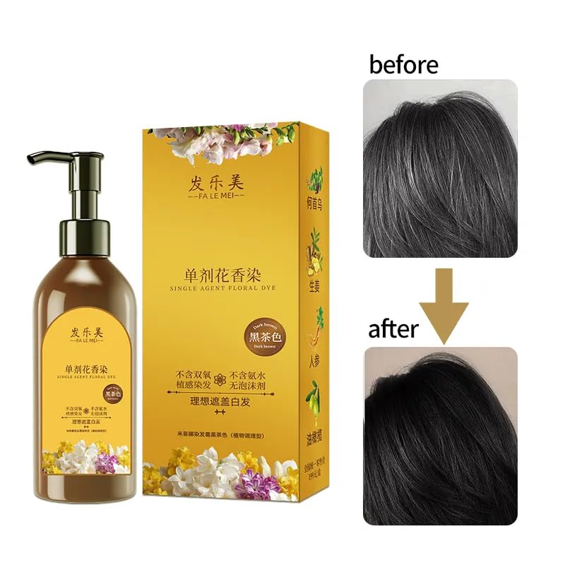 Authentic Japanese Hair Dye Colour Shampoo — Botanical Formula, Easy & Long-Lasting Colour