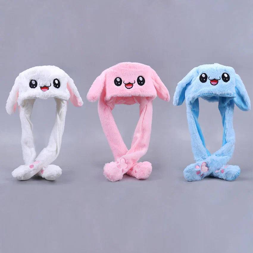 Rabbit Hat Plush Can Moving Bunny Ears Hat - 1PC