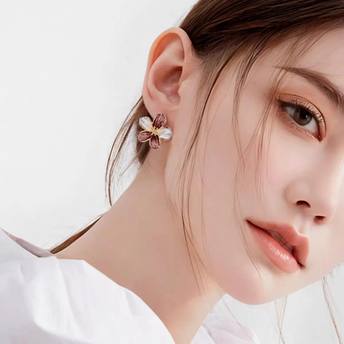 Flower Korea Stud Earrings