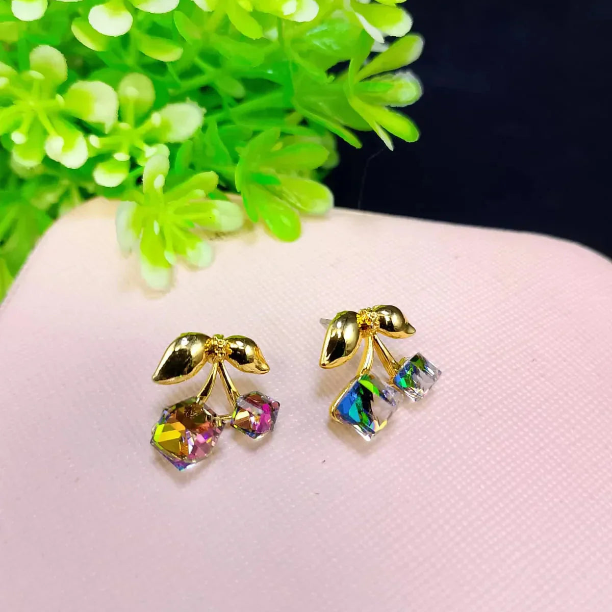 Crystal Stone Design Earrings