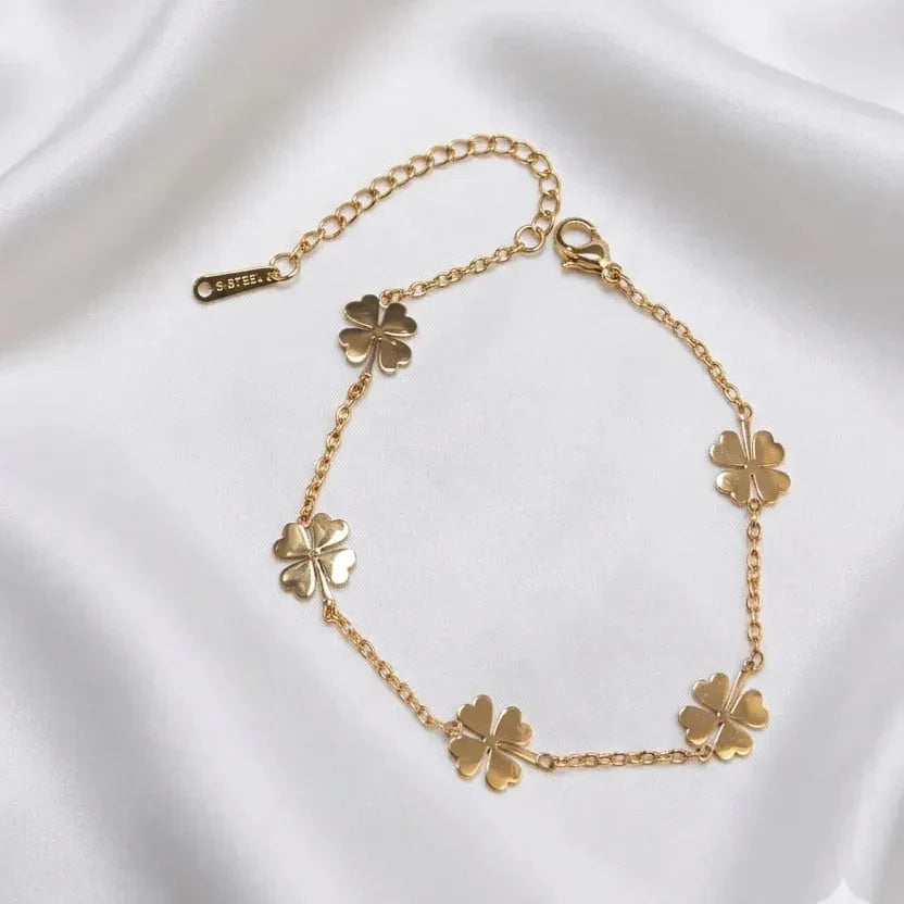 Stainless Steel Flower Bracelet