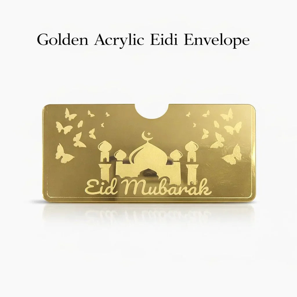 Golden  acrylic golden envelope
