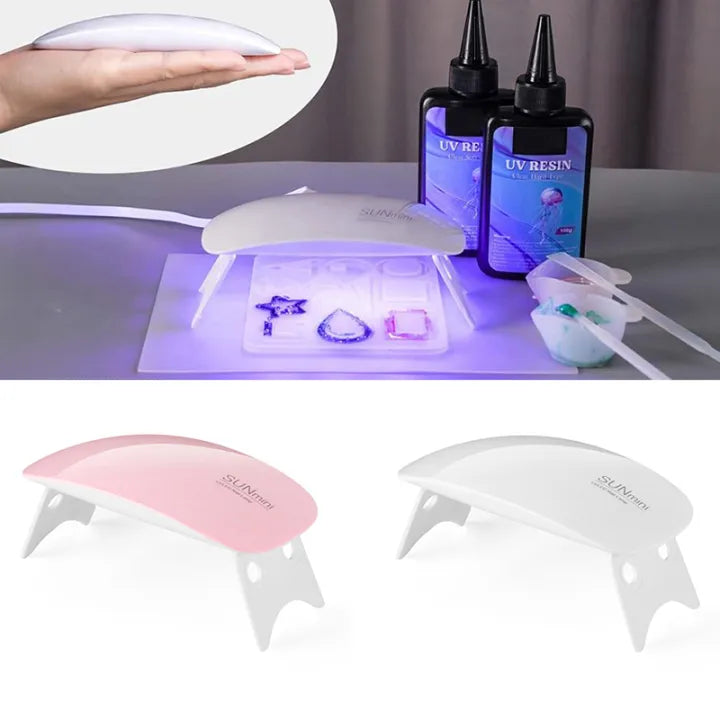 SUNmini Portable 6W Mini UV Lamp, Resin 6 LED Curing Light USB Charge