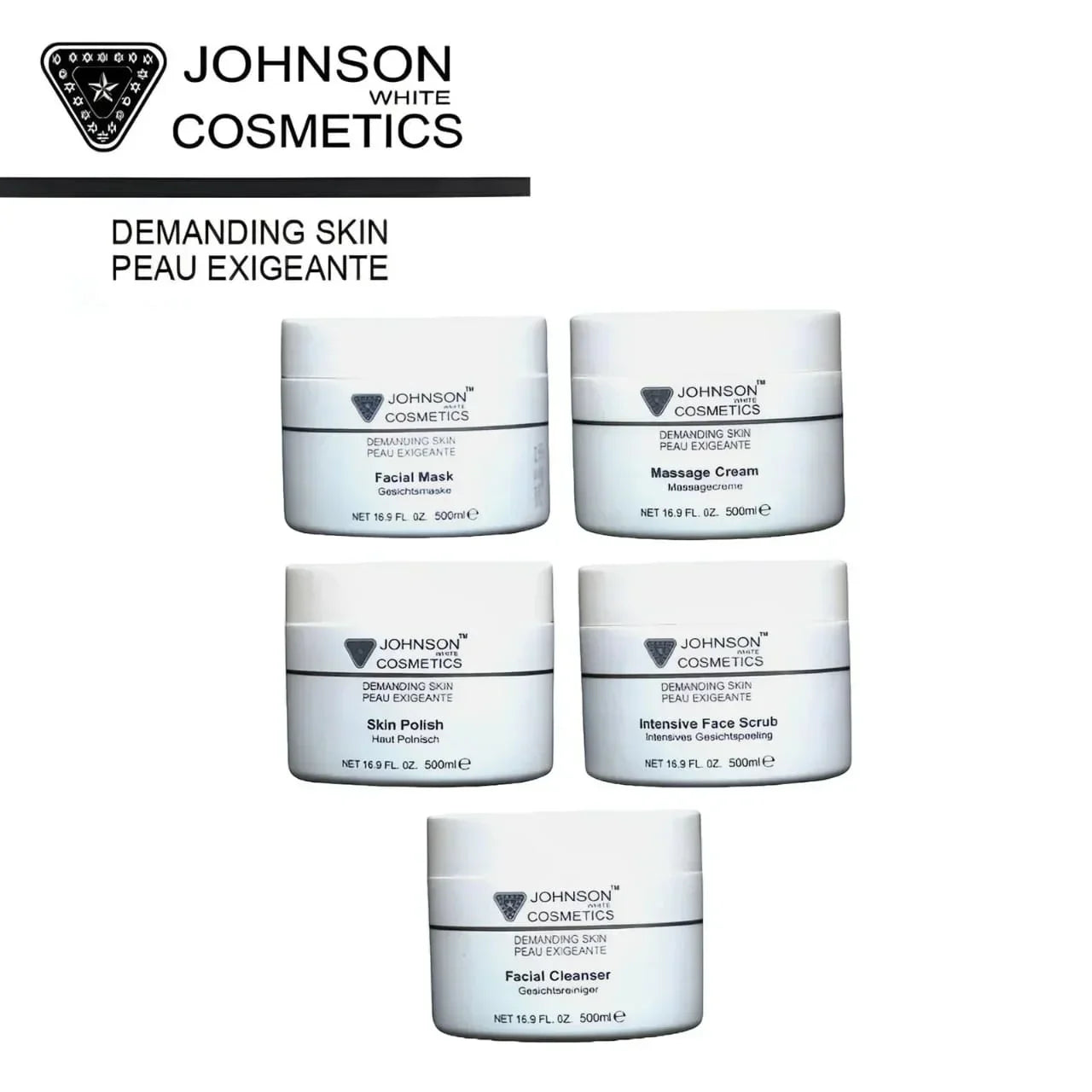Johnson White Cosmetics Facial Kit Pack of 5 - 500ml Each