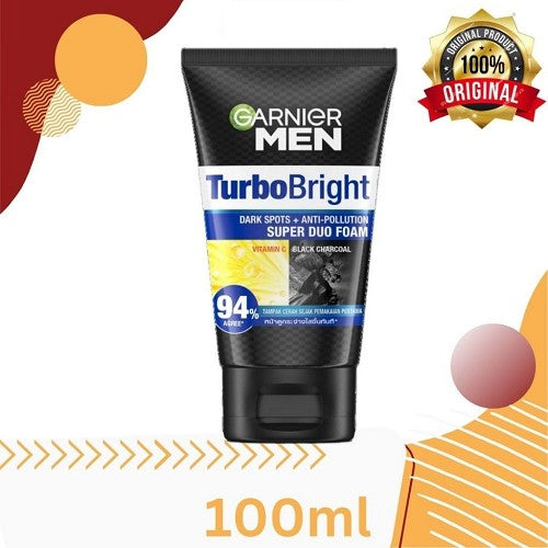 Garnier Face Wash Turbo Bright  Super Duo Foam Vitamin C - 100gm